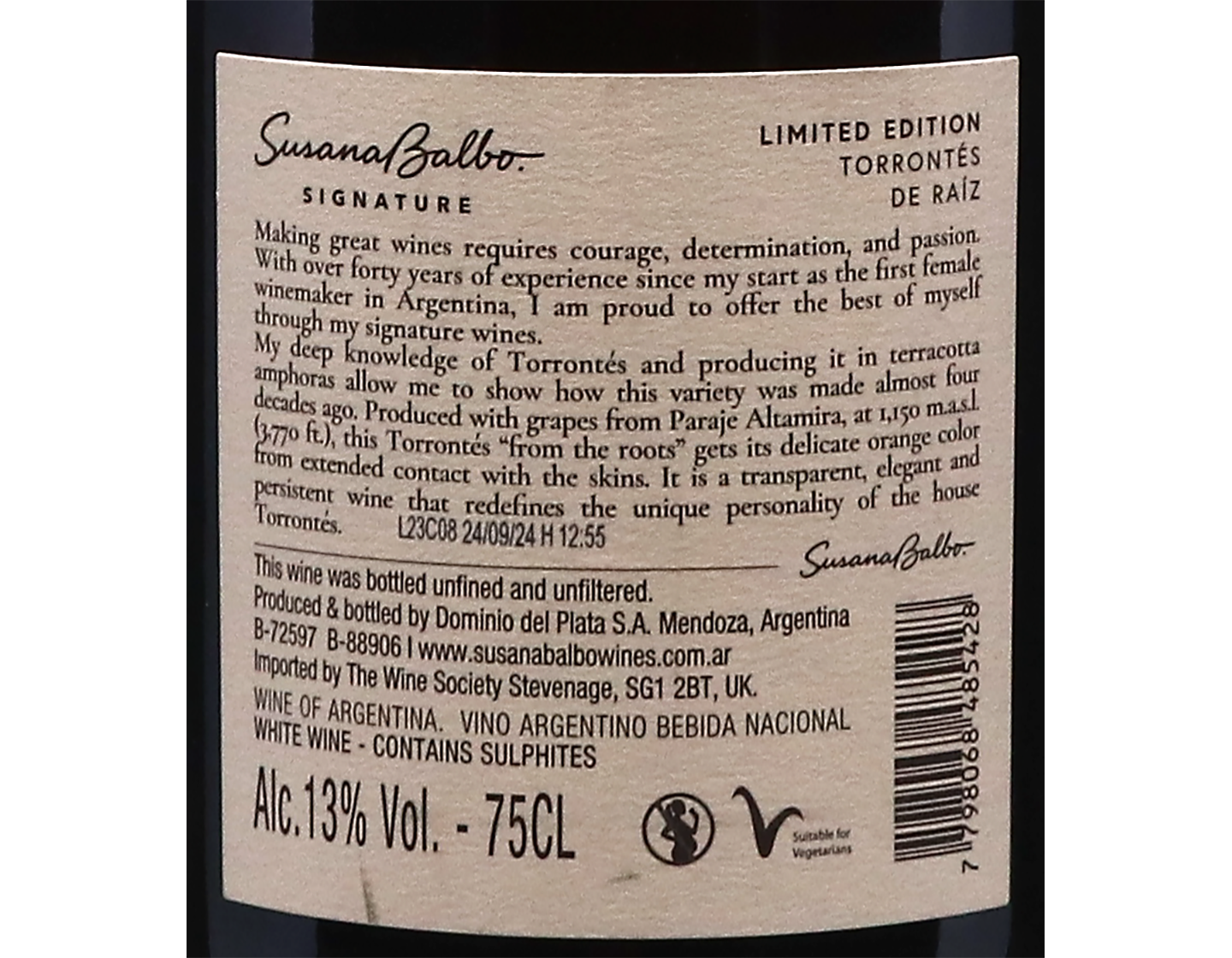 Susana Balbo Signature Torrontes de Raiz 2021