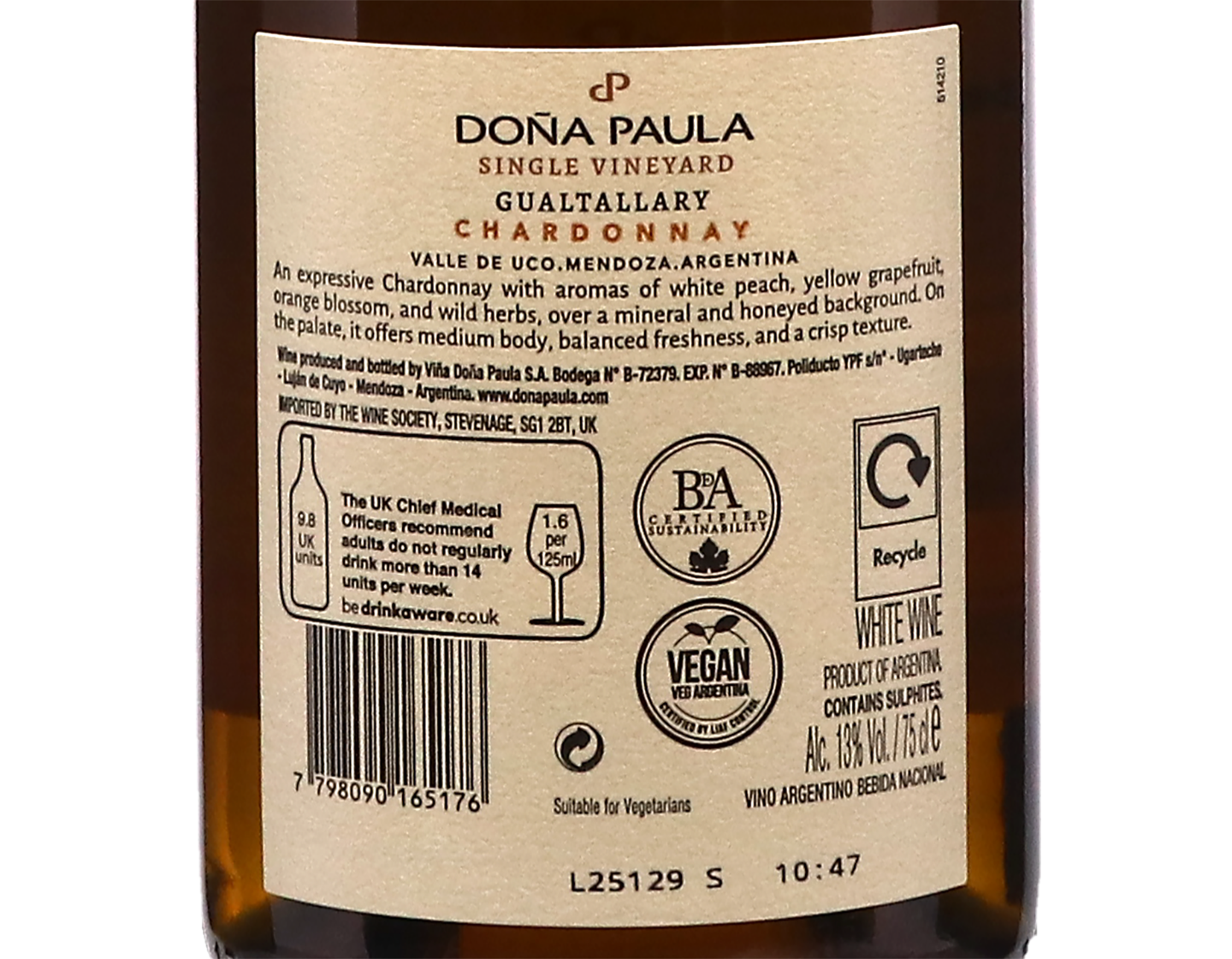 Dona Paula Single Vineyard Gualtallary Chardonnay 2024