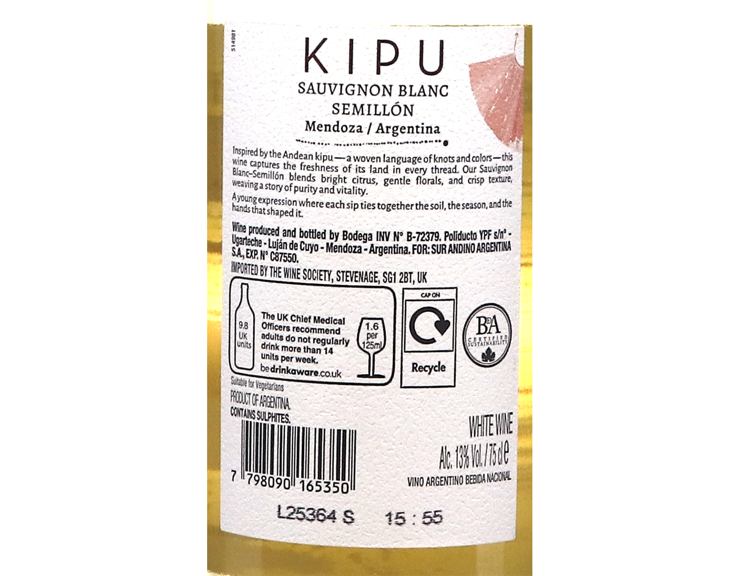 Kipu Mendoza Sauvignon Blanc Semillon 2025