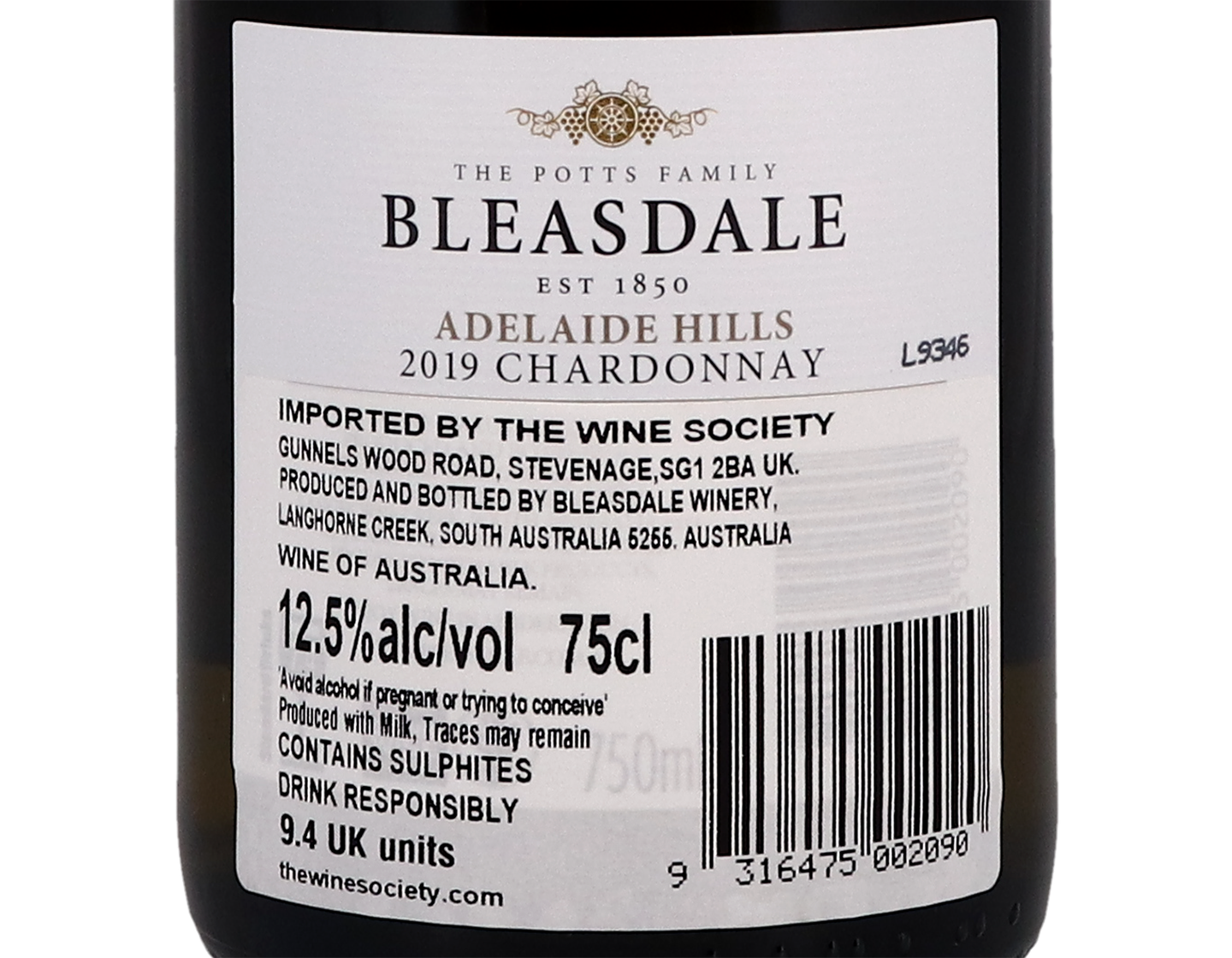Bleasdale Adelaide Hills Chardonnay 2019