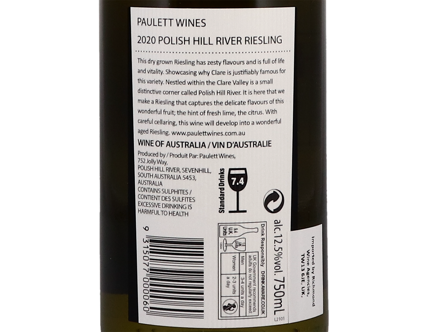 Pauletts Polish Hill River Riesling 2020