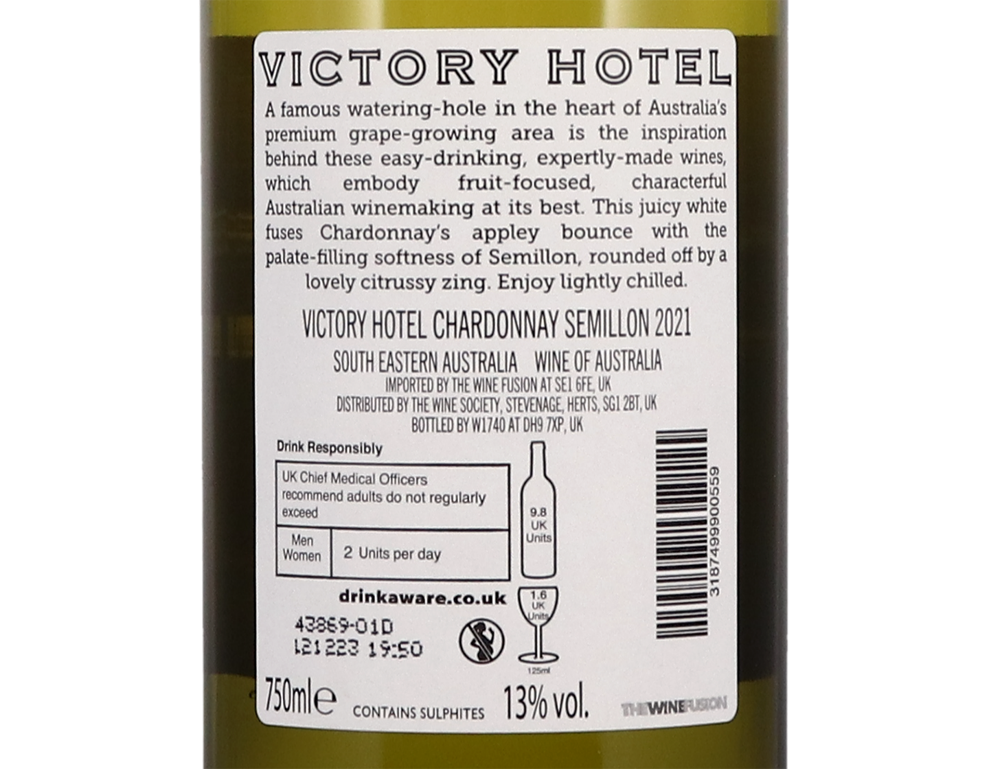 Victory Hotel Australian Chardonnay-Semillon 2021