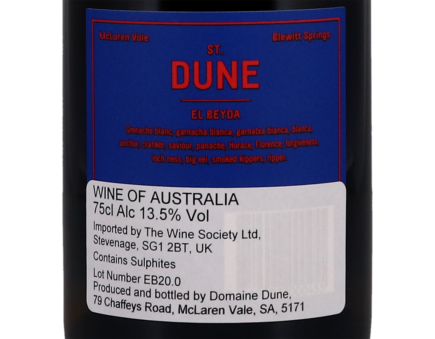 St Dune El Beyda McLaren Vale Grenache Blanc 2020