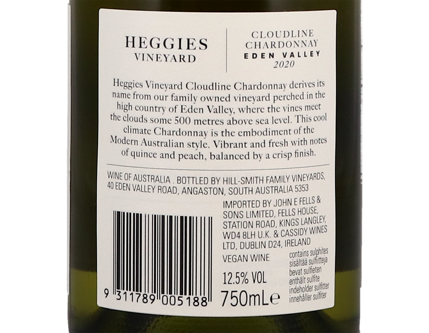 Heggies Vineyard 'Cloudline' Eden Valley Chardonnay 2020