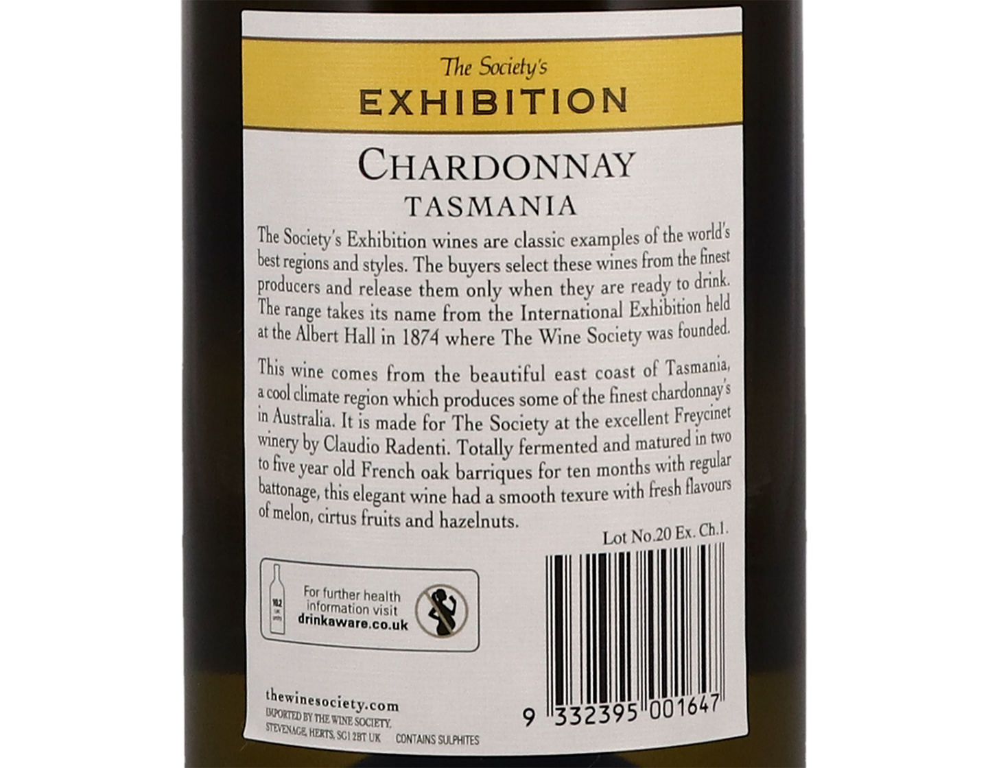 The Society's Exhibition Tasmanian Chardonnay 2020