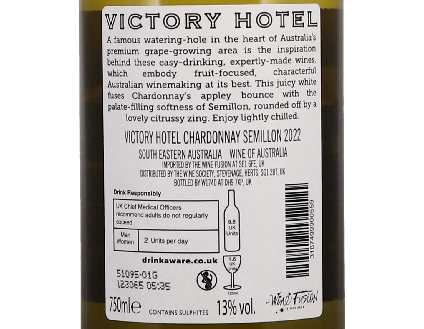 Victory Hotel Australian Chardonnay Semillon 2022