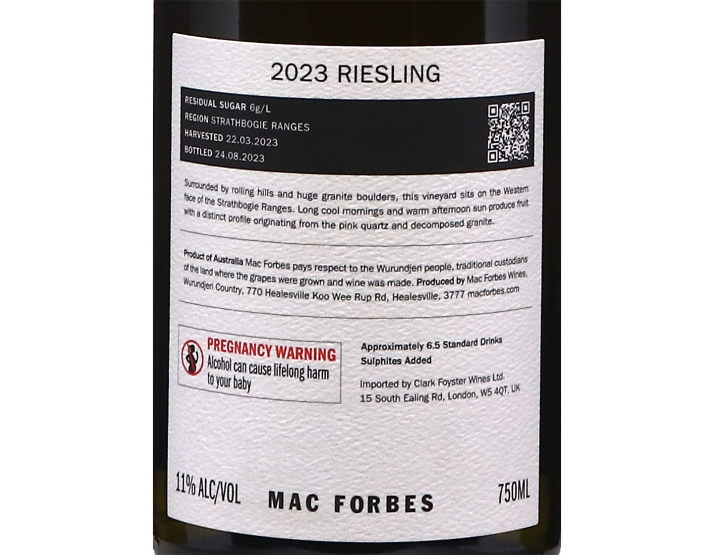 Mac Forbes Strathbogie Riesling 2023