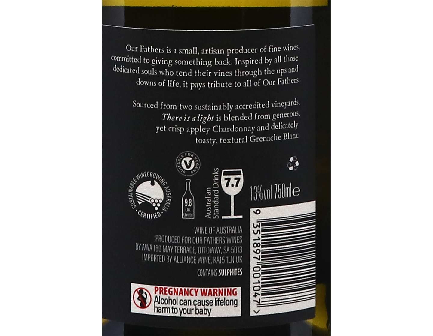 Our Fathers There is a Light South Australian Chardonnay Grenache Blanc 2024