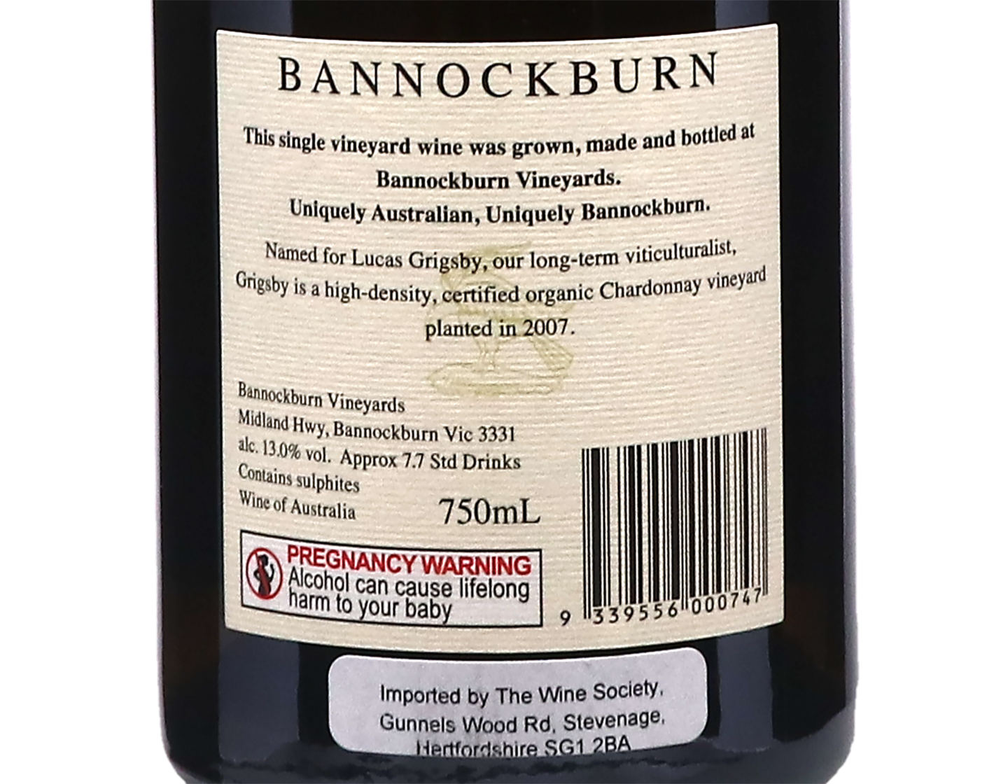 Bannockburn Grigsby Single Vineyard Geelong Chardonnay 2024