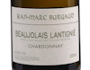 Beaujolais-Villages Blanc Les Vignes de Lantignié, Jean-Marc Burgaud 2025 view 2