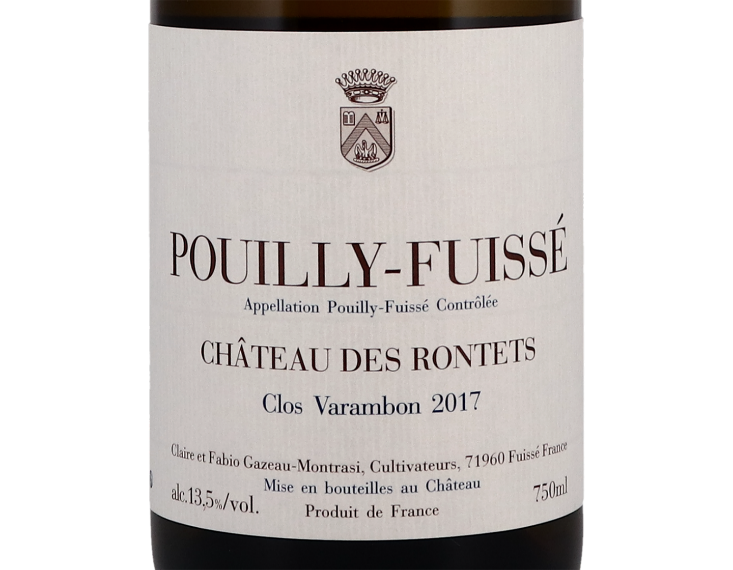 Chateau des Rontets Pouilly Fuisse Clos Varambon 2017