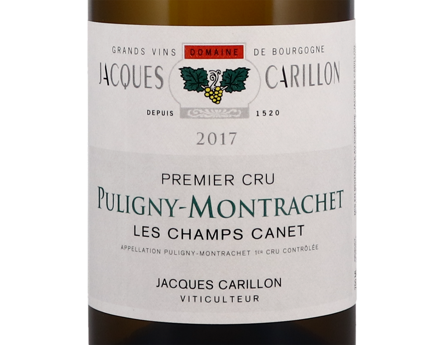 Dom Jacques Carillon Puligny Montrachet PC Champs Canet 2017