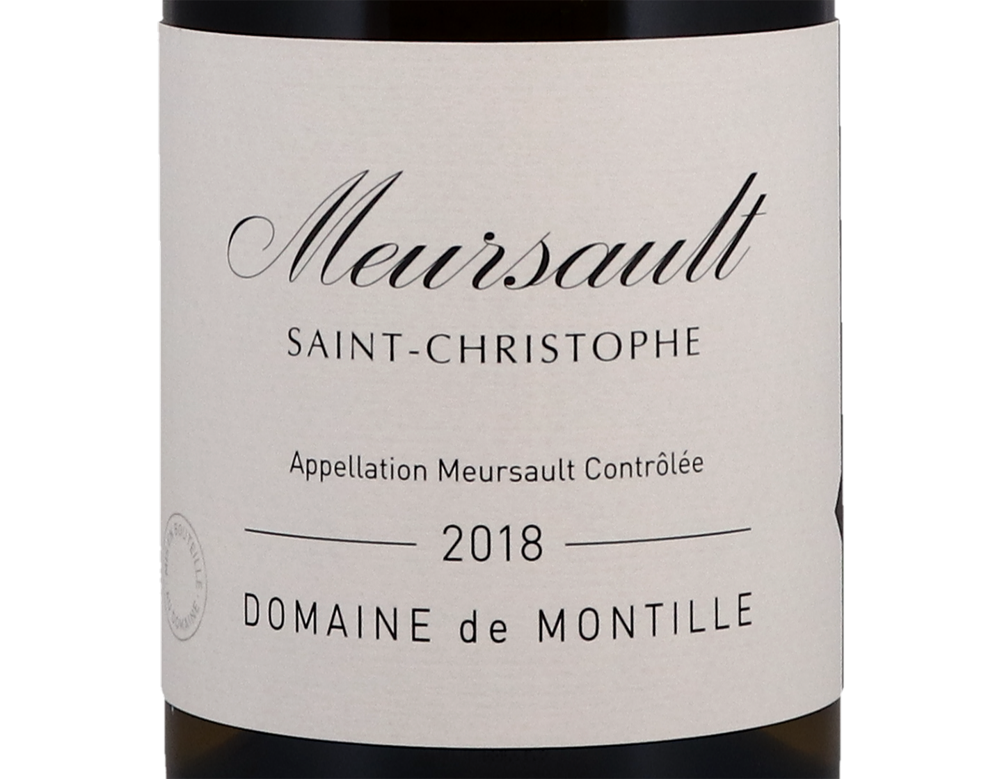 Domaine de Montille Meursault Saint Christophe 2018 ORGANIC