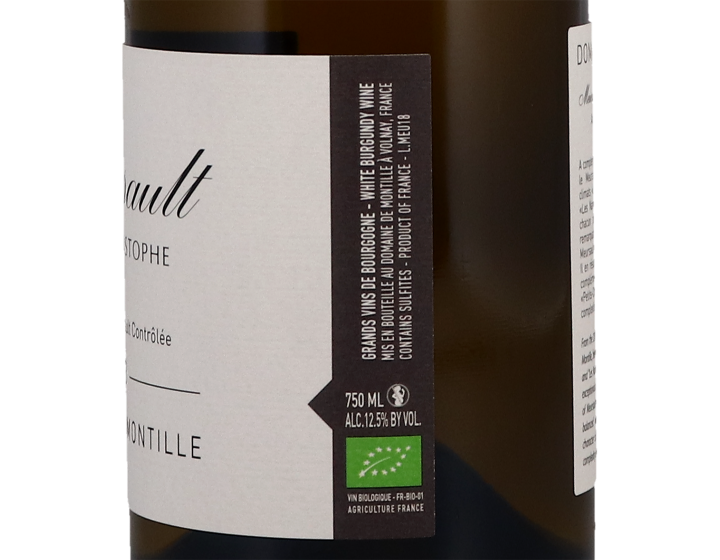 Domaine de Montille Meursault Saint Christophe 2018 ORGANIC