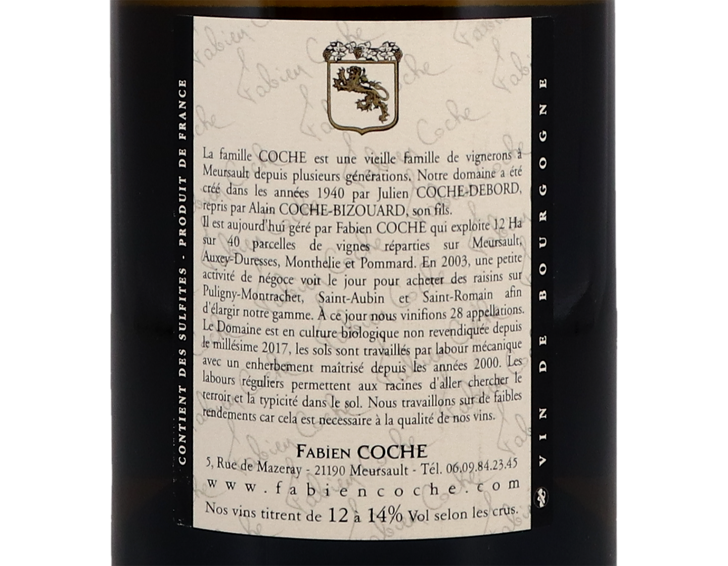 Domaine Coche Bizouard Meursault Blanc 2018