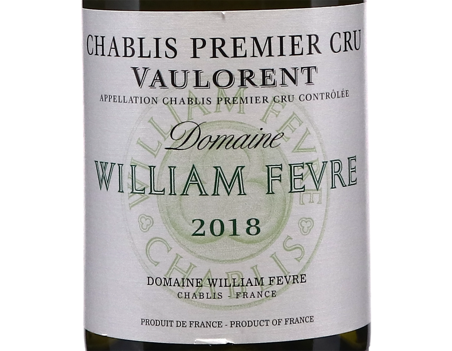 Domaine William Fevre Chablis PC Vaulorent 2018