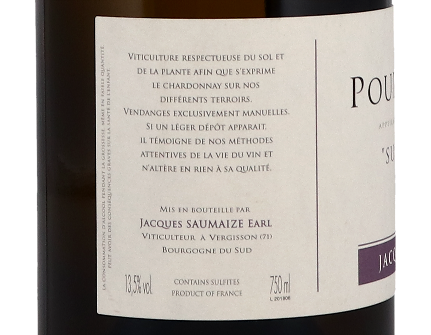 Jacques Saumaize Pouilly Fuisse Sur La Roche 2018