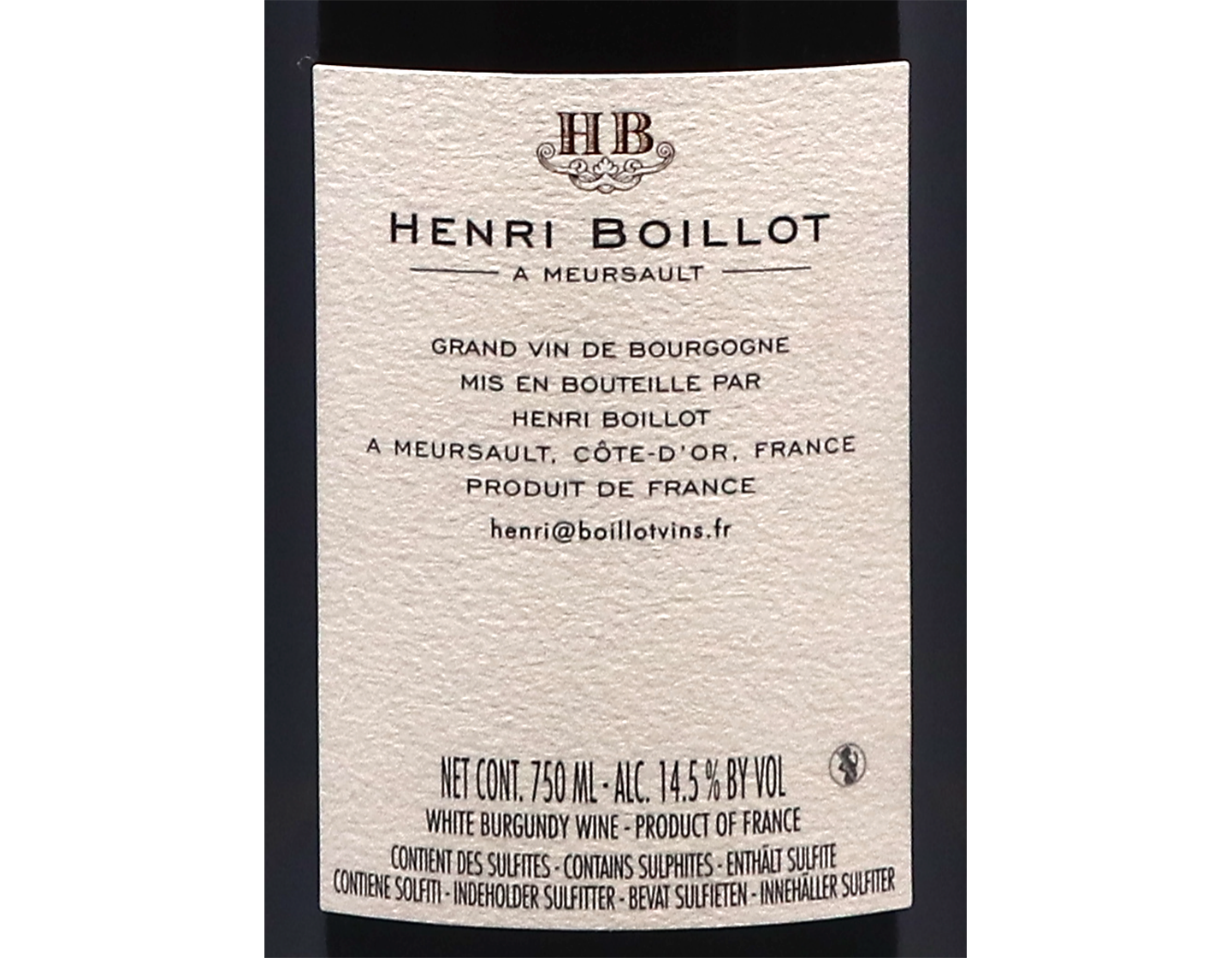 Domaine Henri Boillot Puligny Montrachet PC Clos de la Mouchere 2019