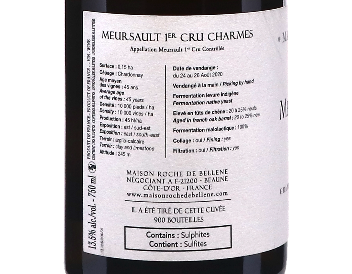 Maison Roche de Bellene Meursault PC Les Charmes 2020
