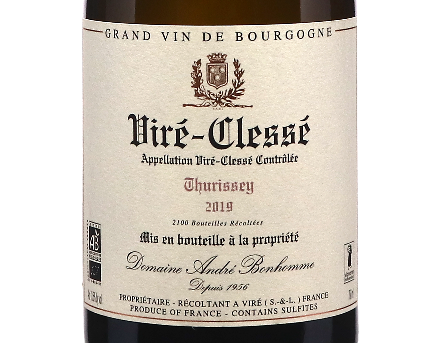 Domaine Andre Bonhomme Vire Clesse Thurissey 2019