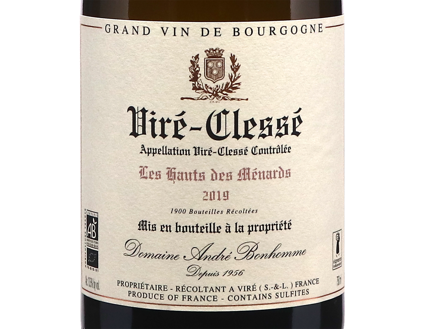 Domaine Andre Bonhomme Vire Clesse Hauts des Menards 2019