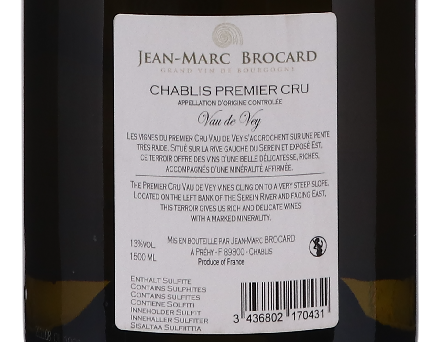 Magnum of JM Brocard Chablis PC Vau de Vey 2020