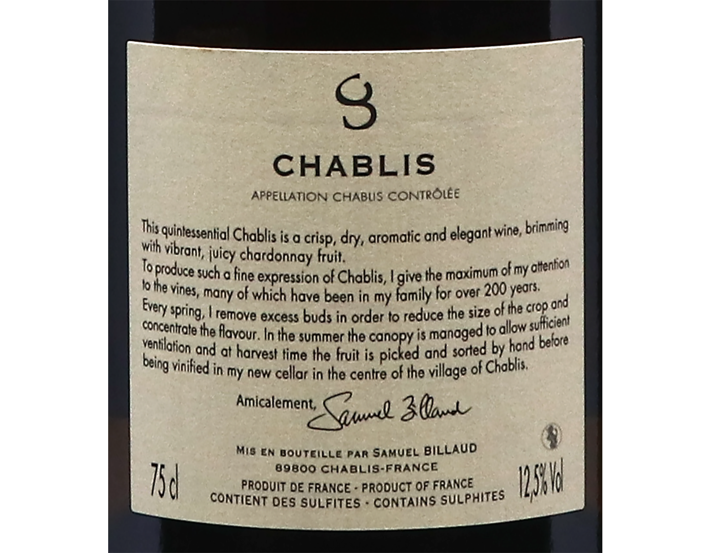 Samuel Billaud, Chablis Les Grands Terroirs 2021