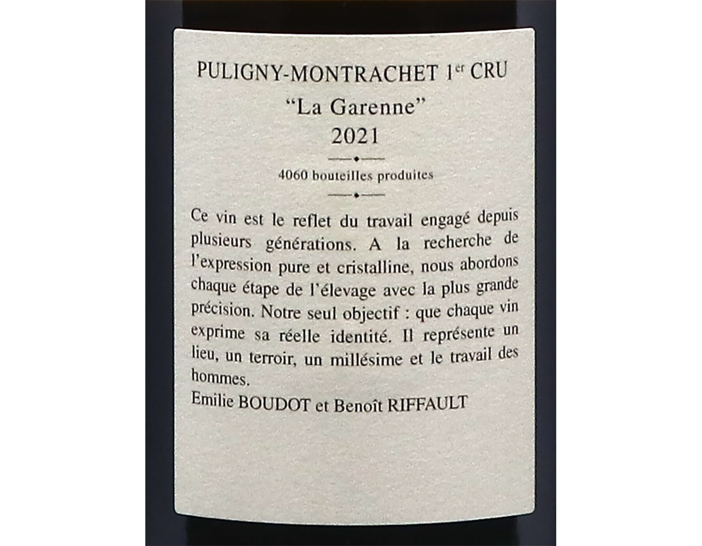 Etienne Sauzet, Puligny-Montrachet Premier Cru La Garenne 2021