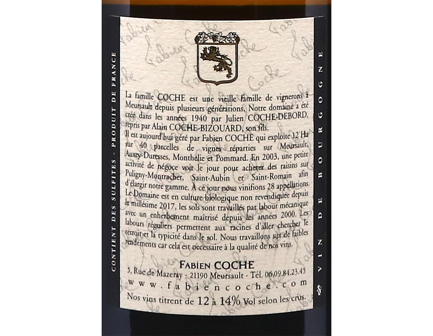 Fabien Coche Cote d'Or Chardonnay 2021