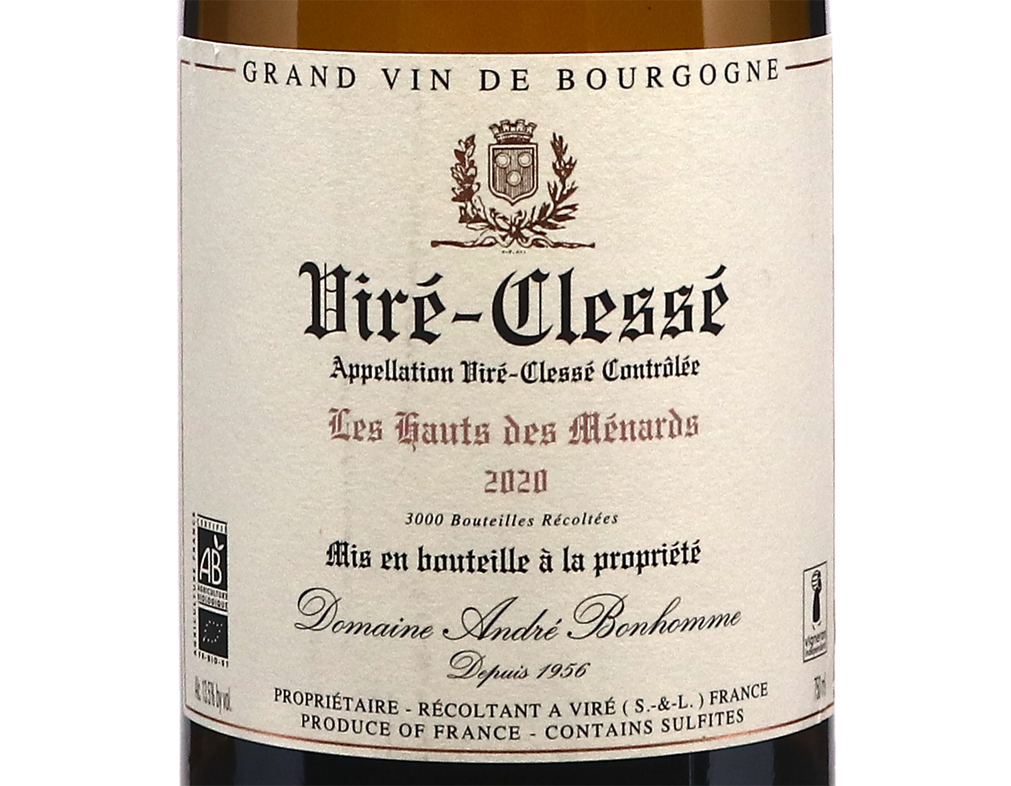 Domaine Andre Bonhomme Vire Clesse Hauts des Menards 2020