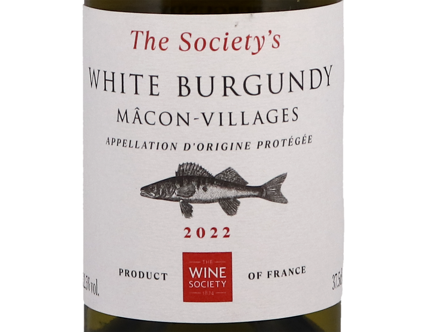 Half bottle of The Society's White Burgundy 2022