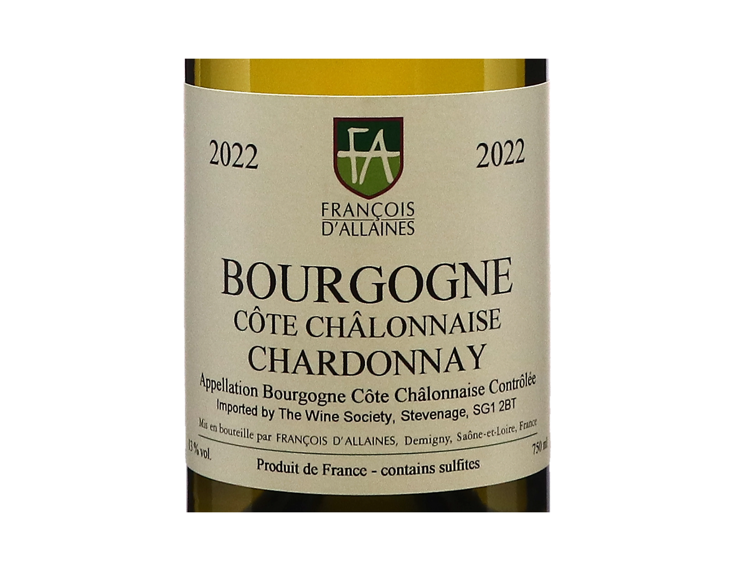 François d'Allaines Bourgogne Blanc Côte Châlonnaise 2022