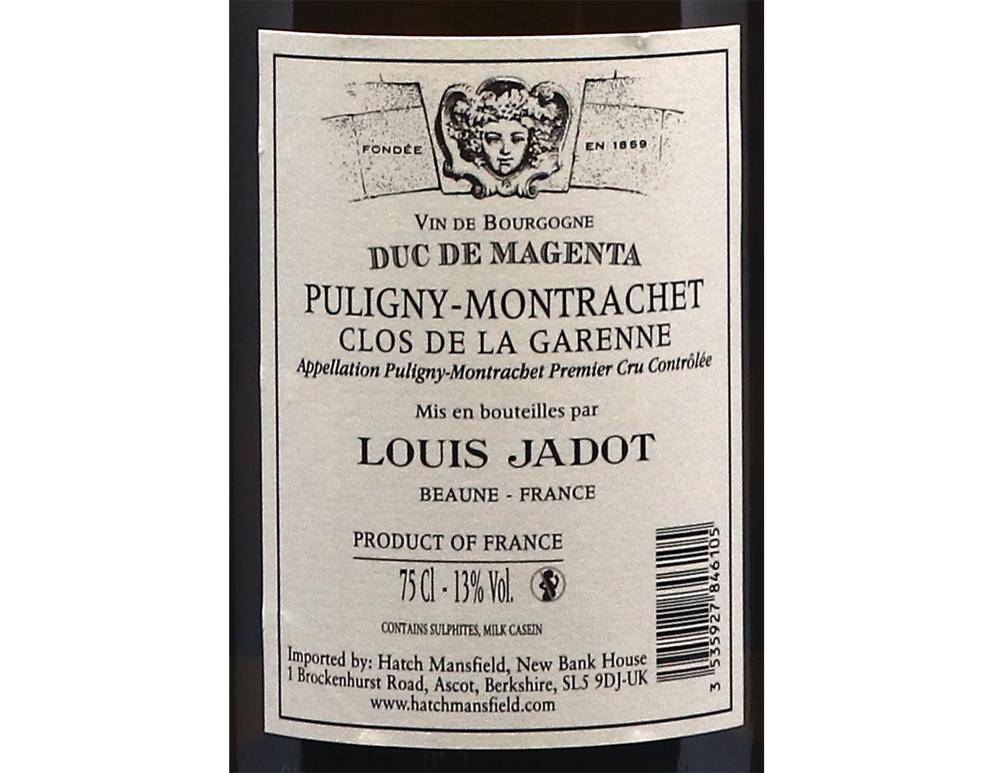 Louis Jadot Puligny Montrachet PC Clos de la Garenne Magenta 2022