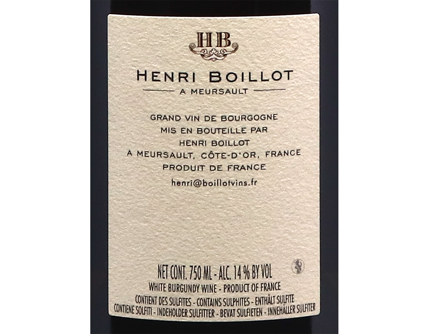Domaine Henri Boillot Puligny Montrachet PC Clos de la Mouchere 2022