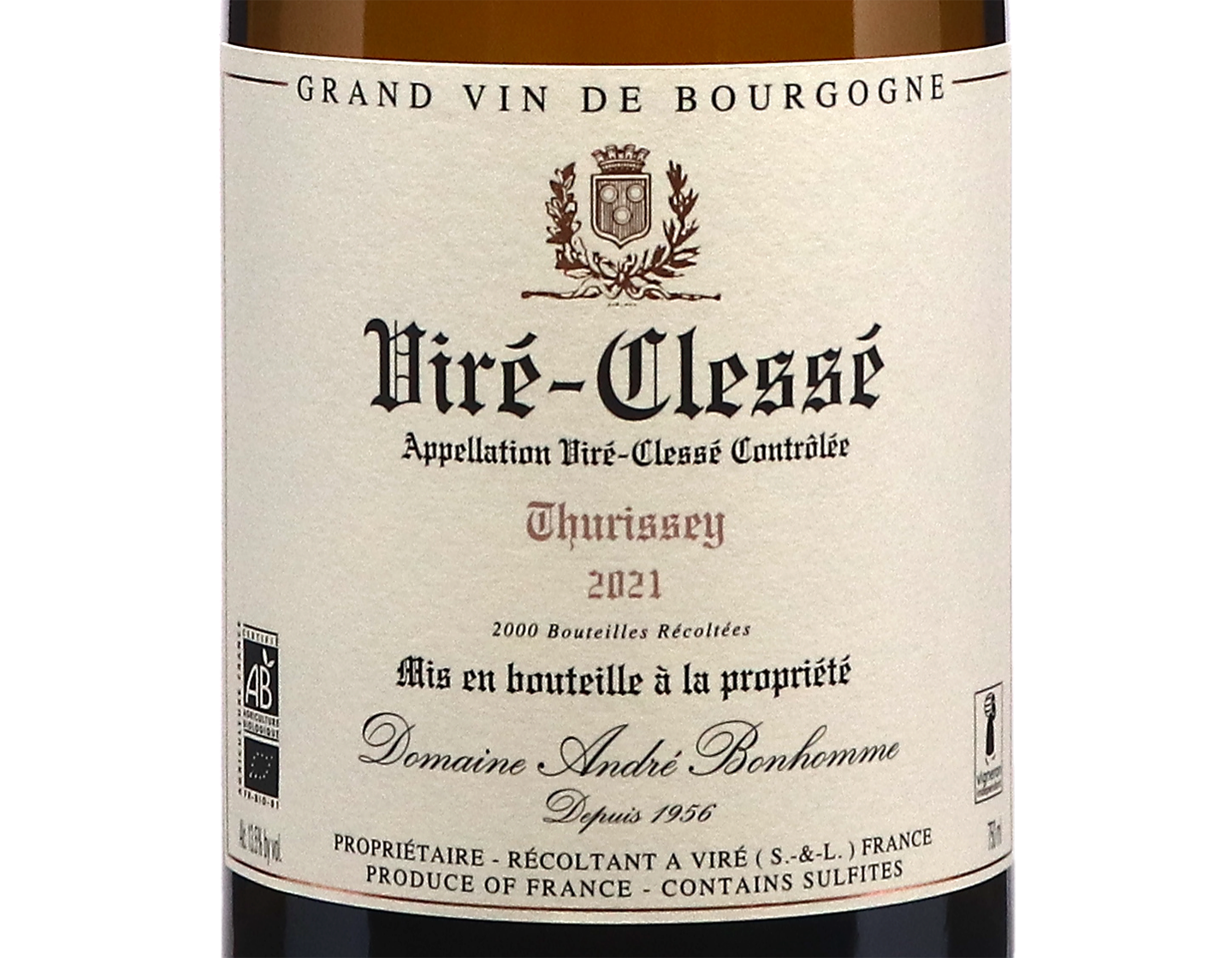 Domaine Andre Bonhomme Vire Clesse Thurissey 2021