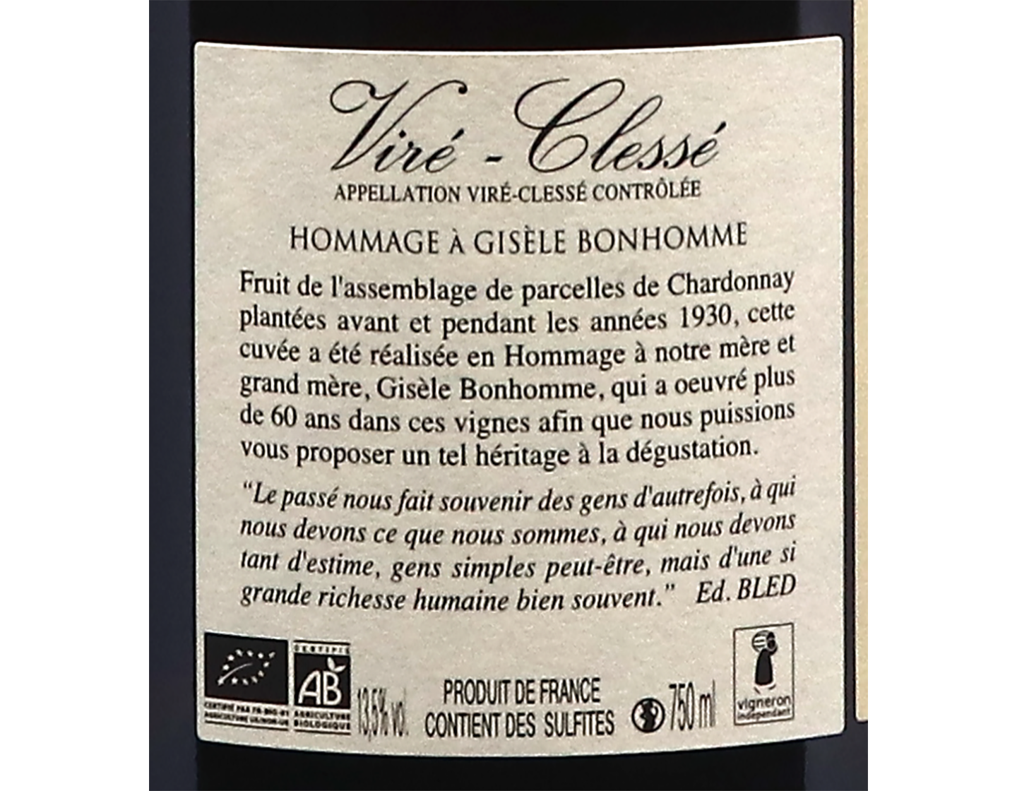 Dom Andre Bonhomme Vire Clesse Hommage Gisele Bonhomme 2021