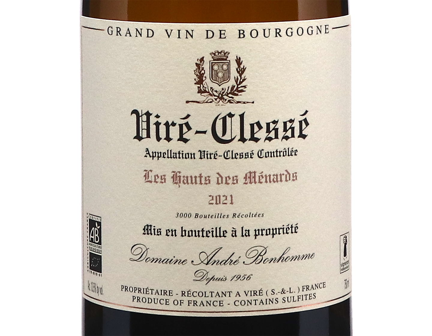 Domaine Andre Bonhomme Vire Clesse Hauts des Menards 2021 (MX ONLY TO START)