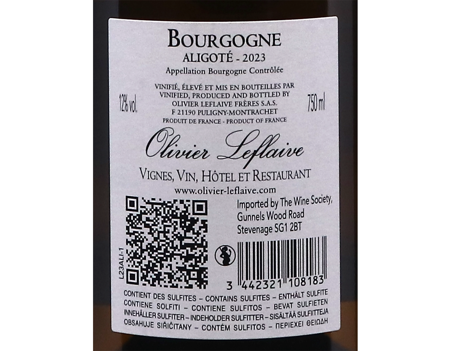 Olivier Leflaive Bourgogne Aligote 2023