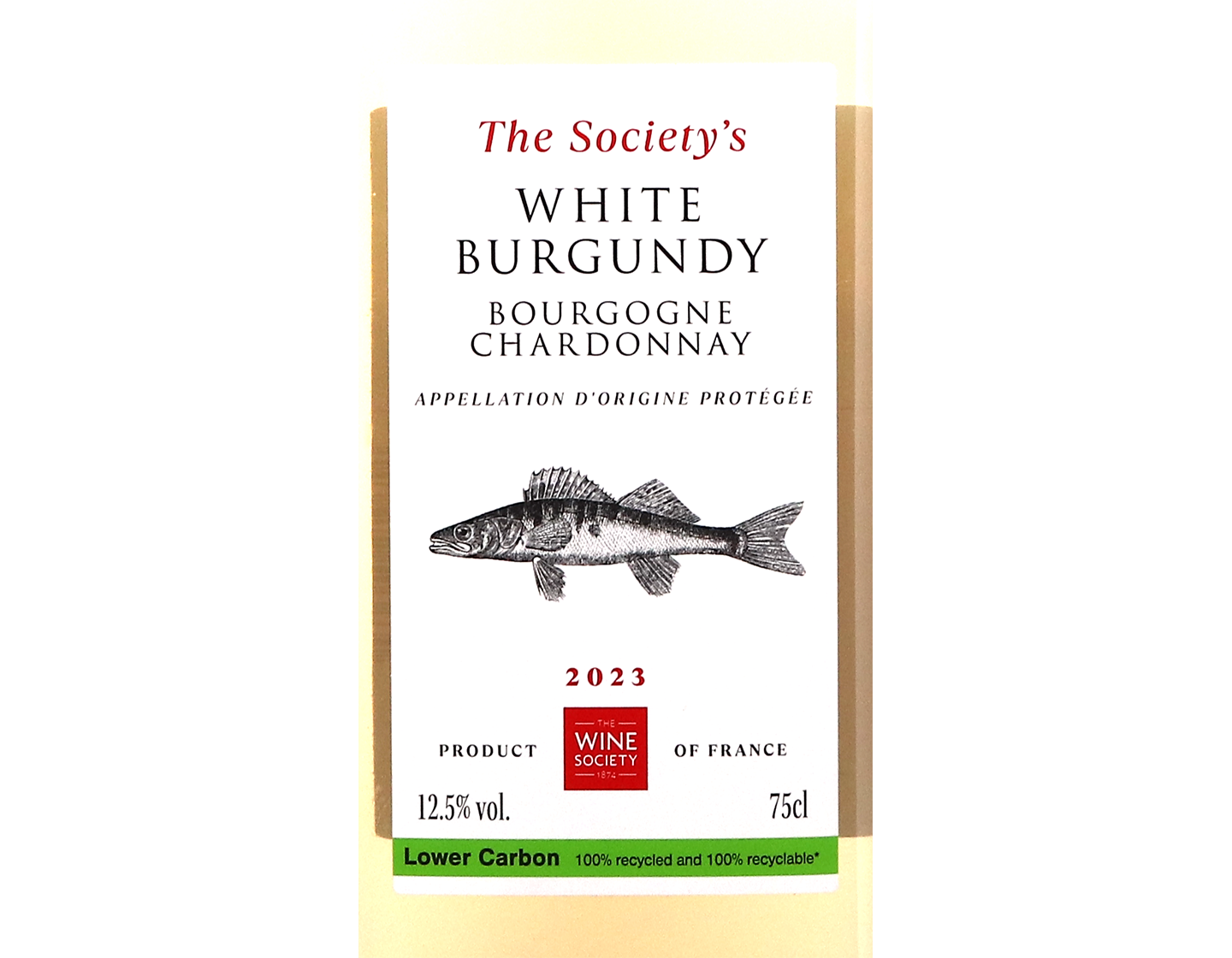 The Society's White Burgundy 2023 rPET bottle