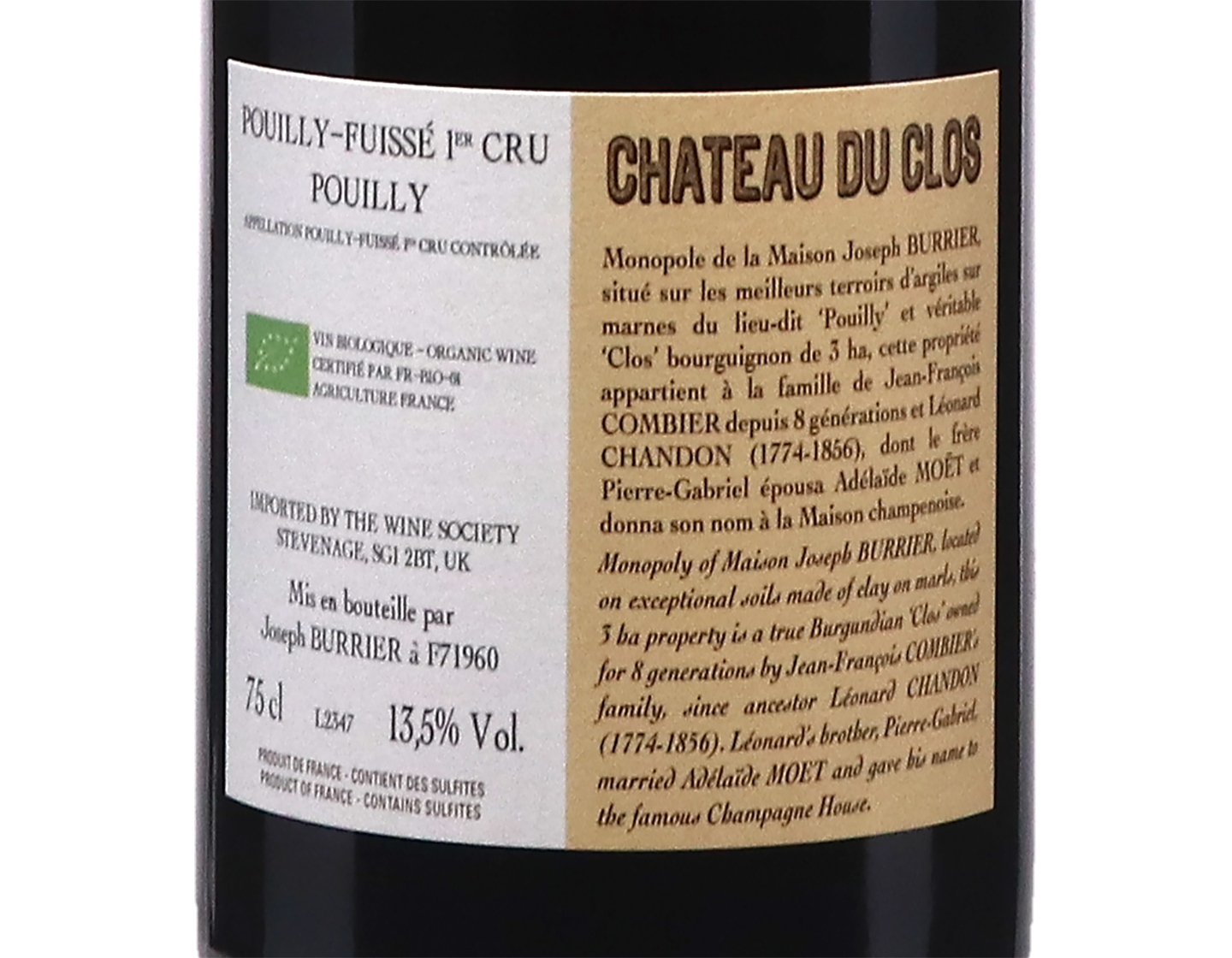Chateau du Clos Pouilly Fuisse PC Chateau du Clos 2023 ORGANIC