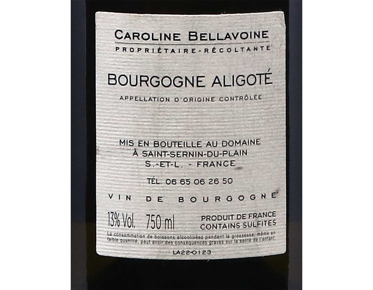 Dom Caroline Bellavoine Bourgogne Aligote 2022