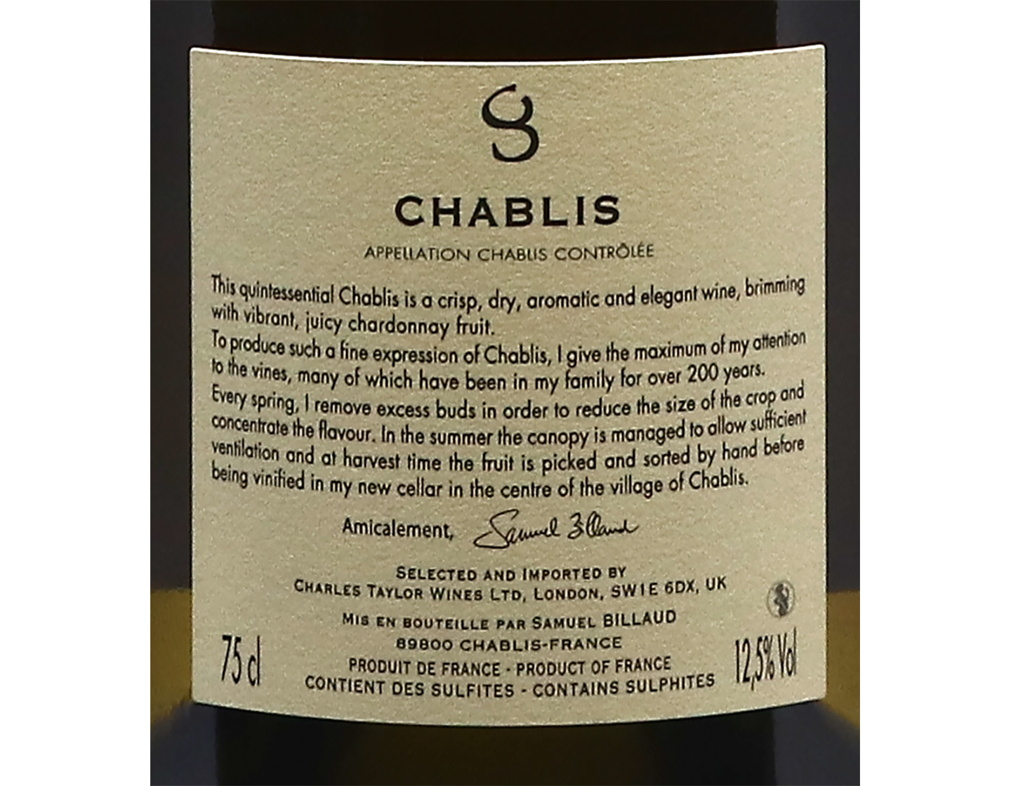Samuel Billaud, Chablis Les Grands Terroirs 2023