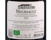 Chateau de Meursault Clos des Grands Charrons ORGANIC 2023 view 3