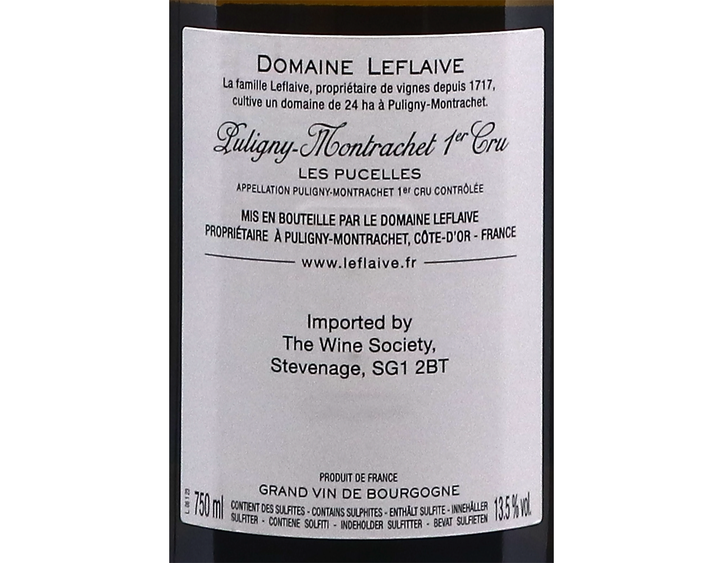 Domaine Leflaive Puligny Montrachet PC Pucelles 2023