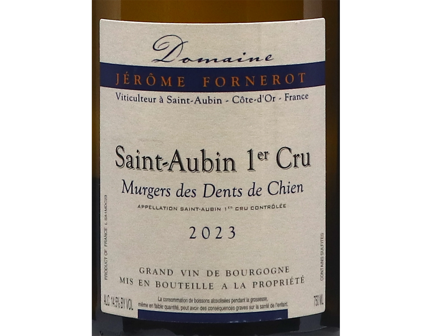 Domaine Jerome Fornerot Saint Aubin PC Murgers Dents de Chien 2023
