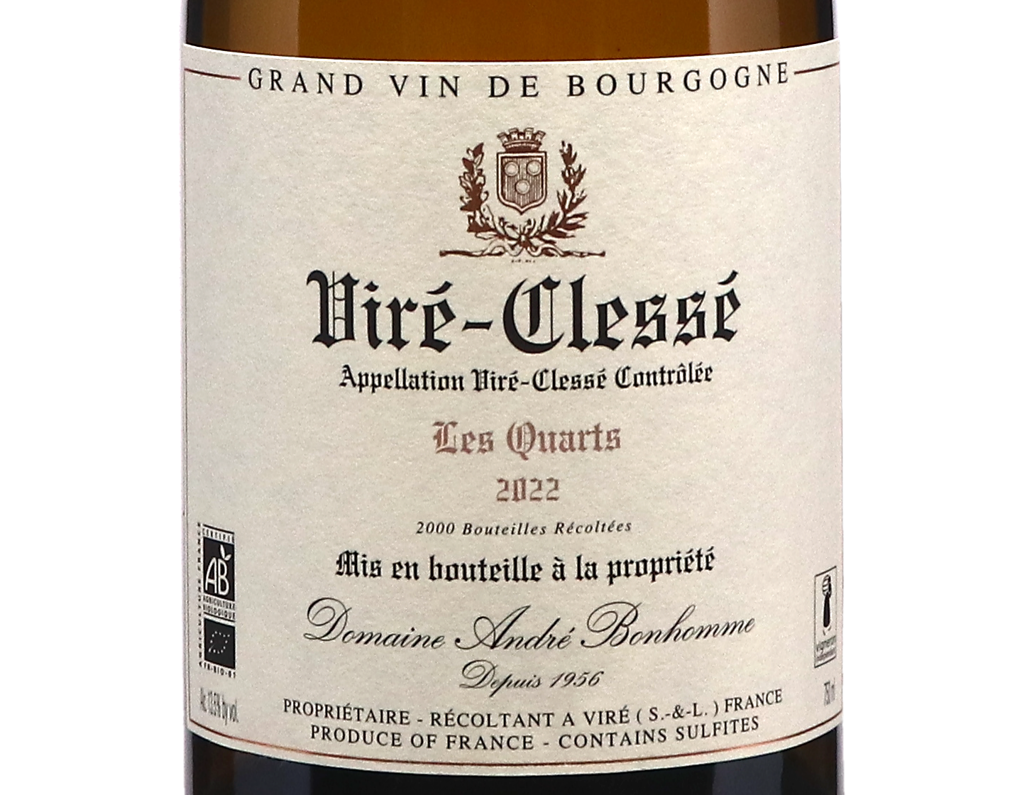 Domaine Bonhomme Vire Clesse Les Quarts 2022