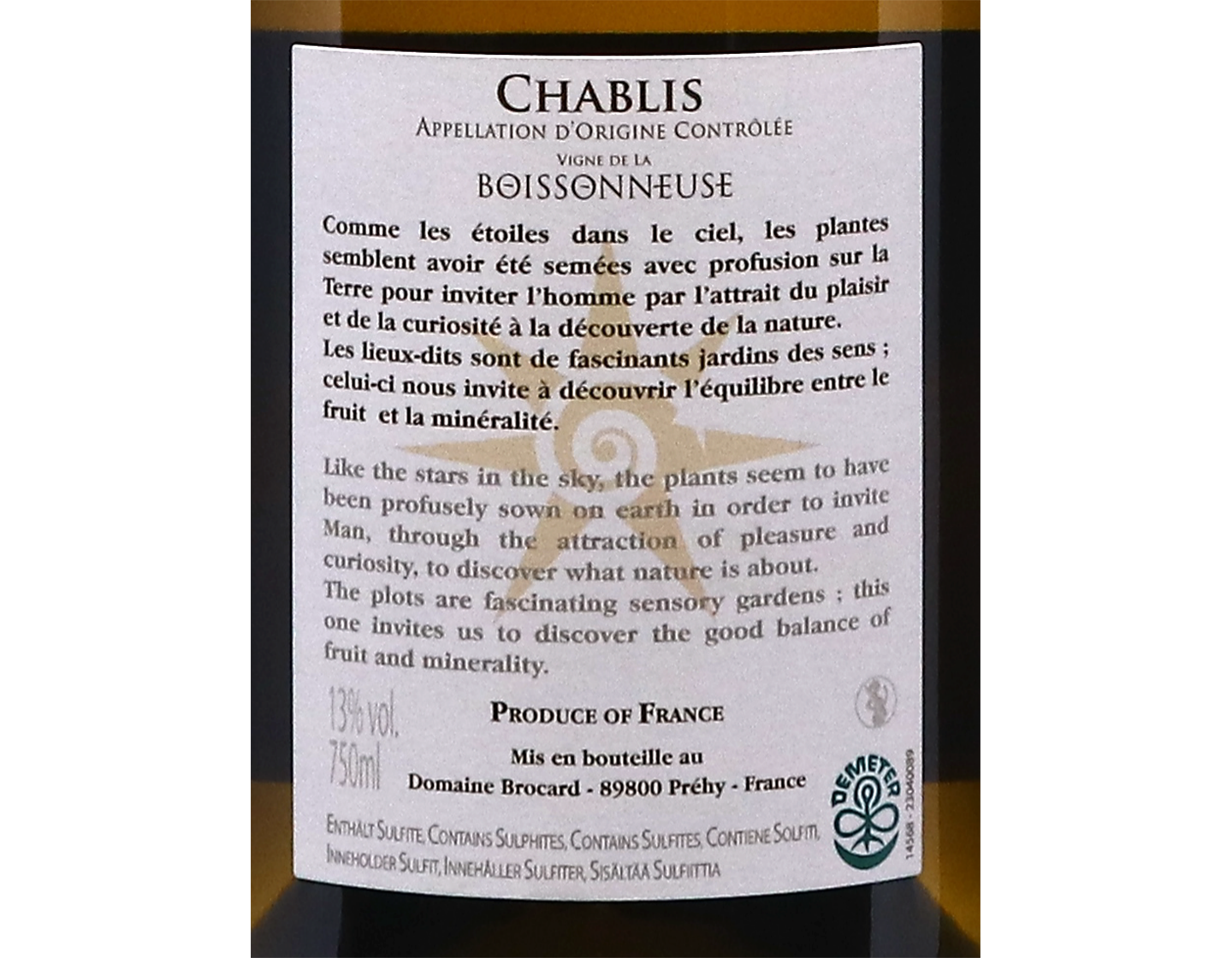 Julien Brocard, Chablis Boissonneuse 2022
