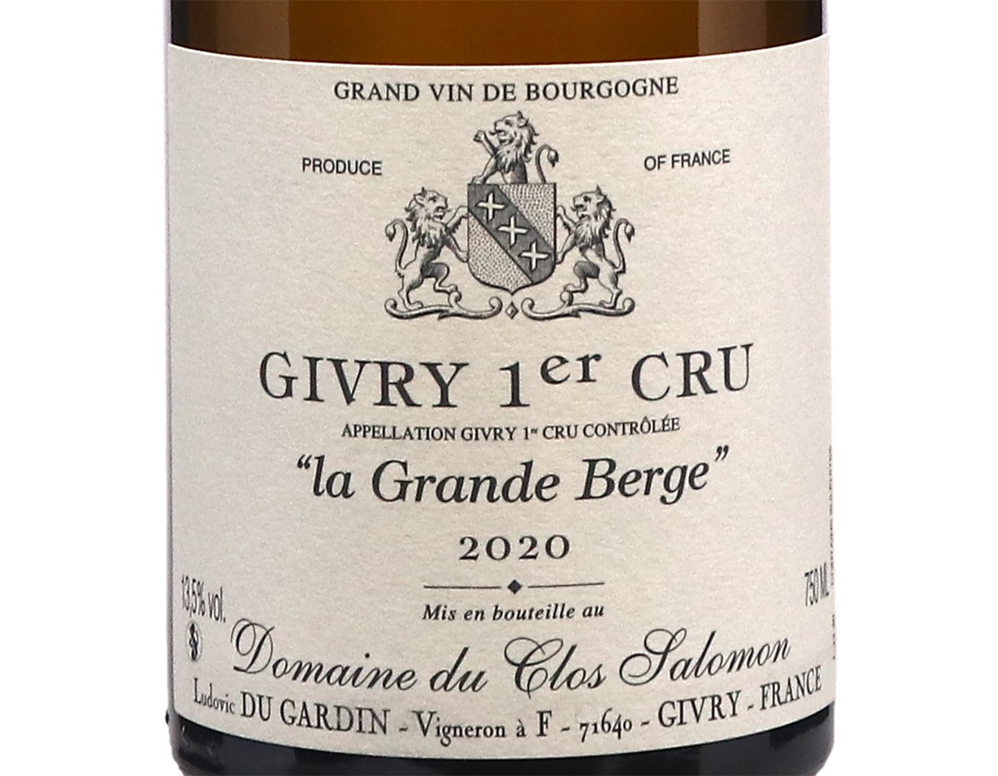 Dom Clos Salomon Givry Blanc PC La Grande Berge 2020