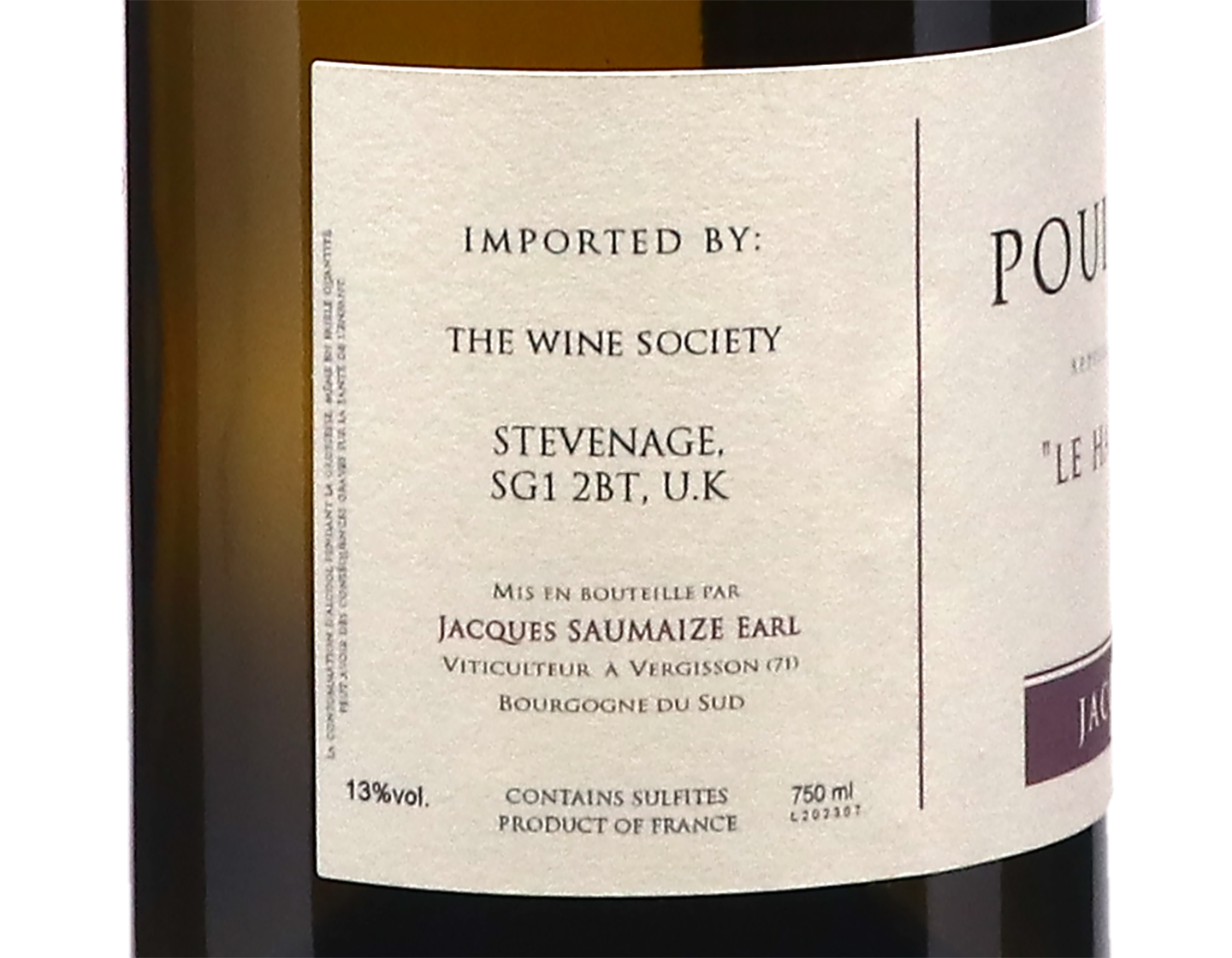 Jacques Saumaize Pouilly Fuisse Le Haut de la Roche 2023