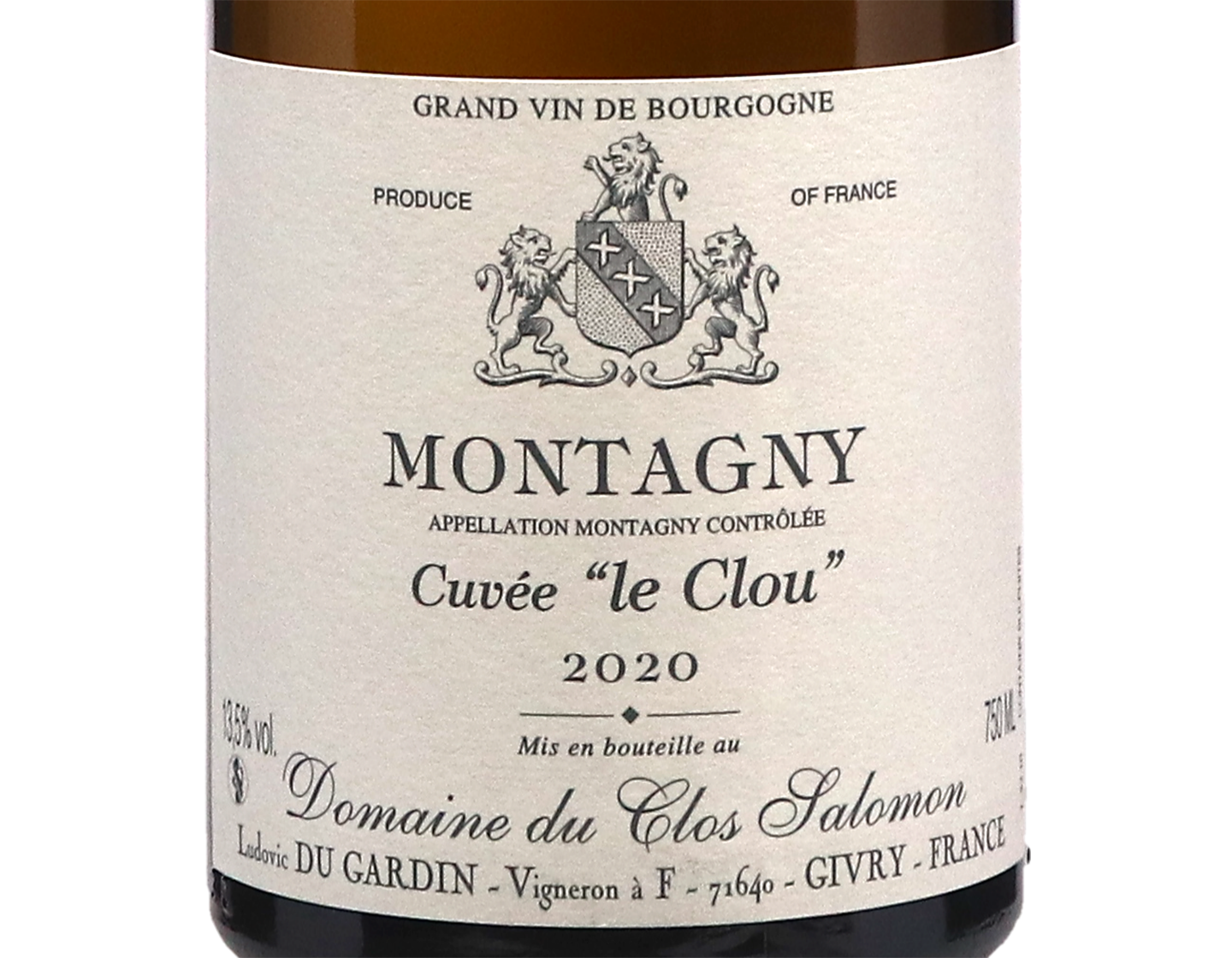 Domaine Clos Salomon Montagny Le Clou 2020